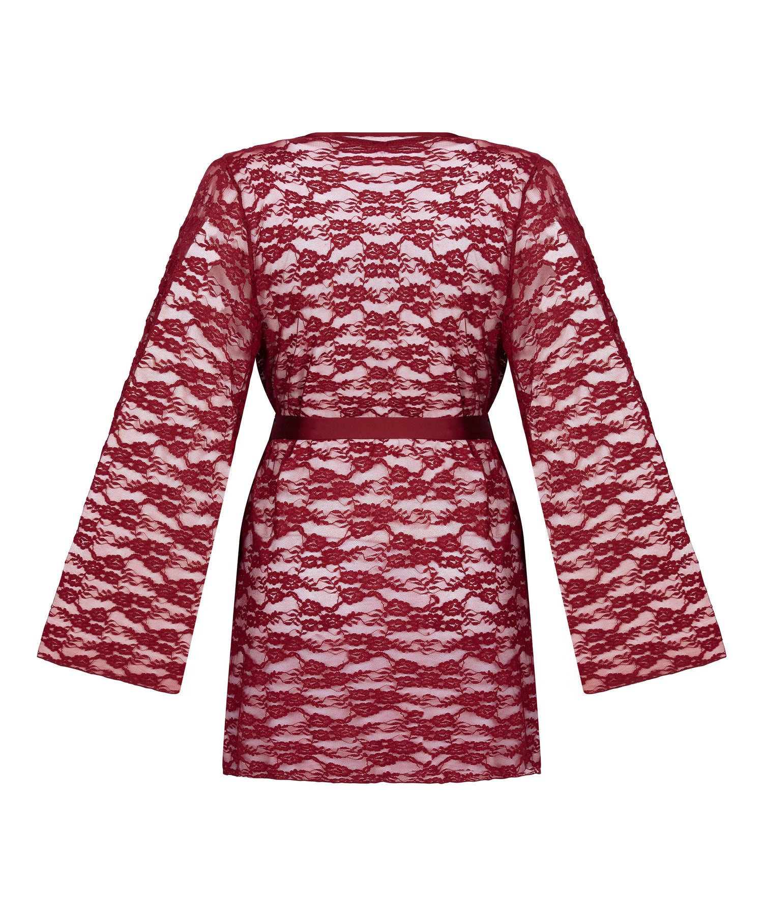 Hunkemoller Red Women Allover Lace Kimono SKU: 304636_Red Image 06