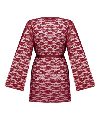 Hunkemoller Red Women Allover Lace Kimono SKU: 304636_Red Image 06