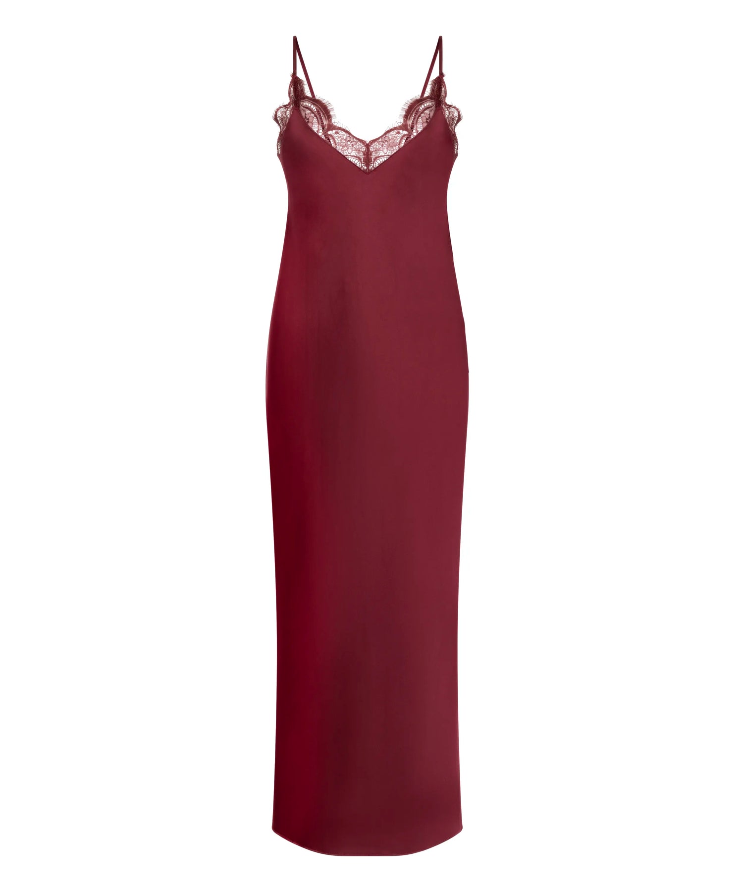 Hunkemoller Cabernet Women Slipdress Long Satin SKU: 304638_Cabernet Image 04