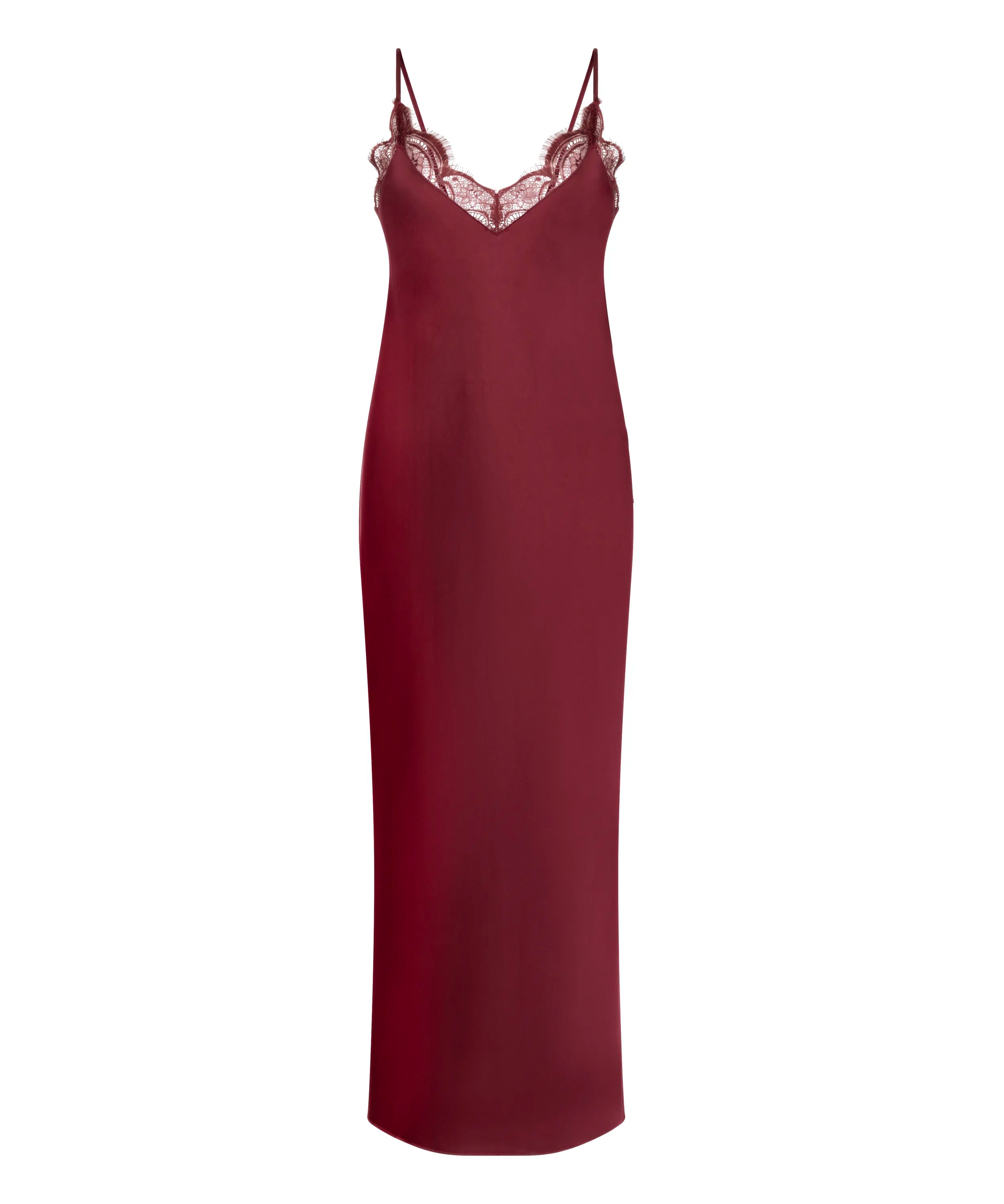 Hunkemoller Cabernet Women Slipdress Long Satin SKU: 304638_Cabernet Image 04