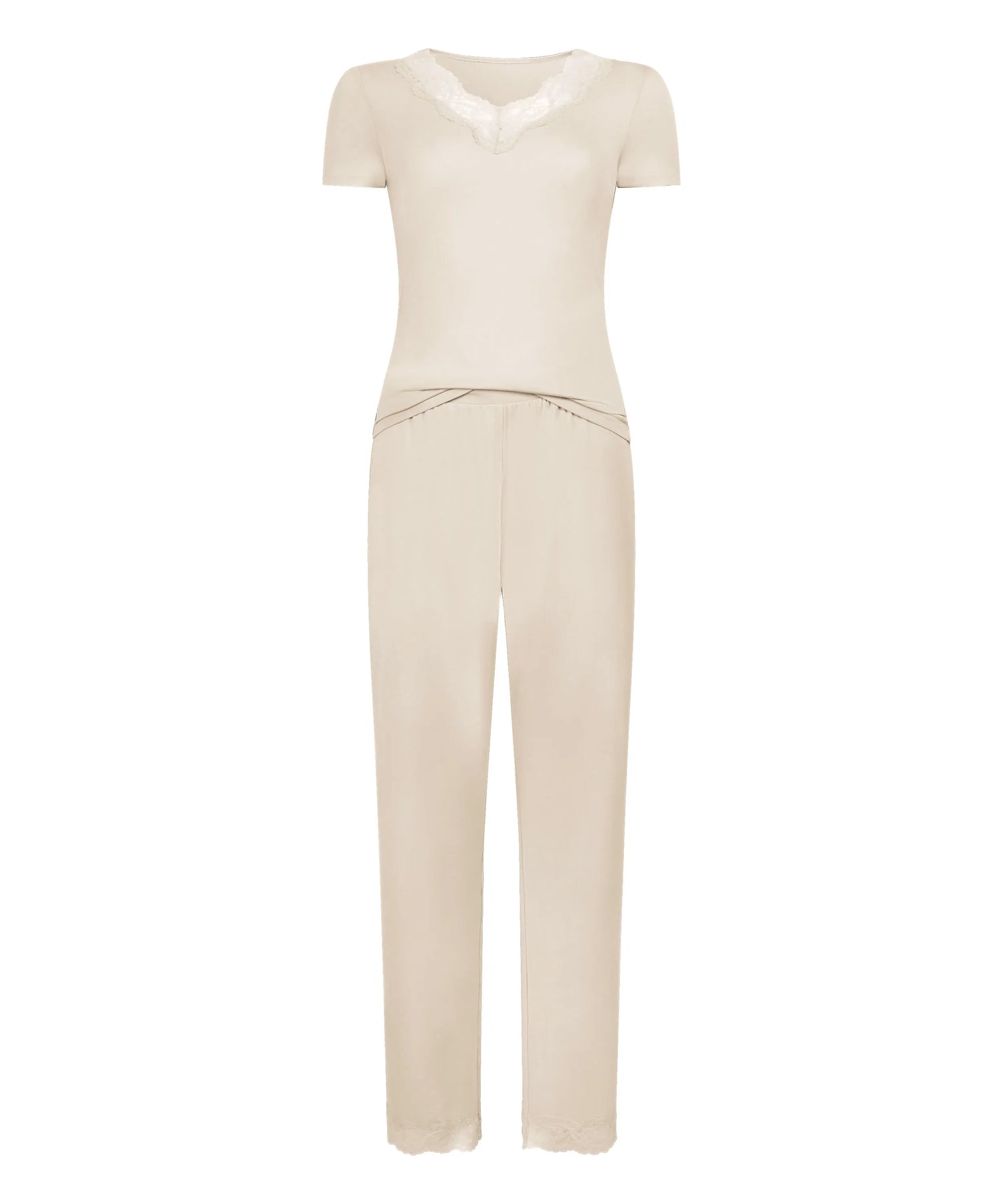 Hunkemoller White Women Nana Pyjama Set SKU: 304643_White Image 04