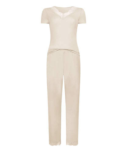 Hunkemoller White Women Nana Pyjama Set SKU: 304643_White Image 04