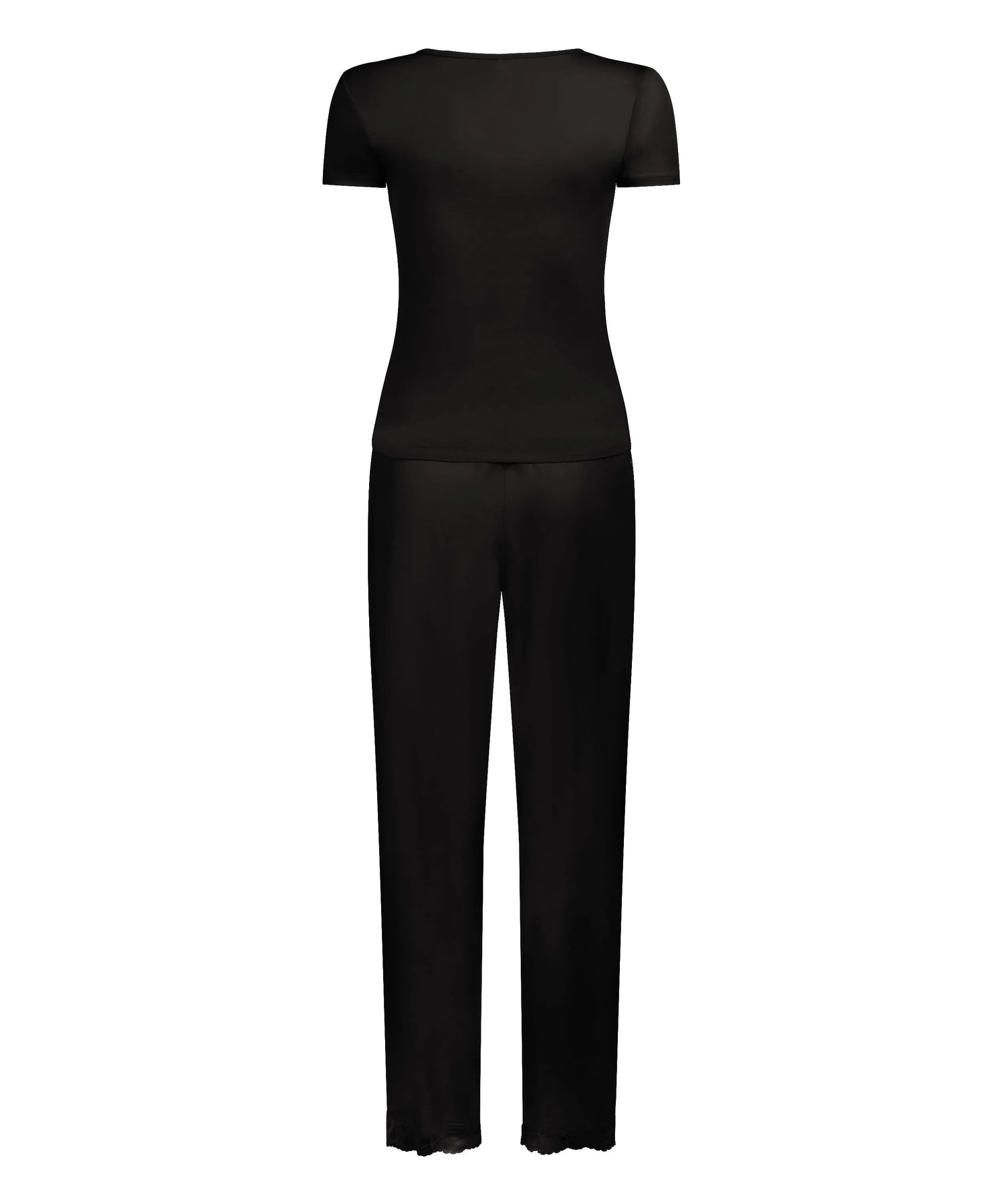 Hunkemoller Black Women Nana Pyjama Set SKU: 304644_Black Image 05
