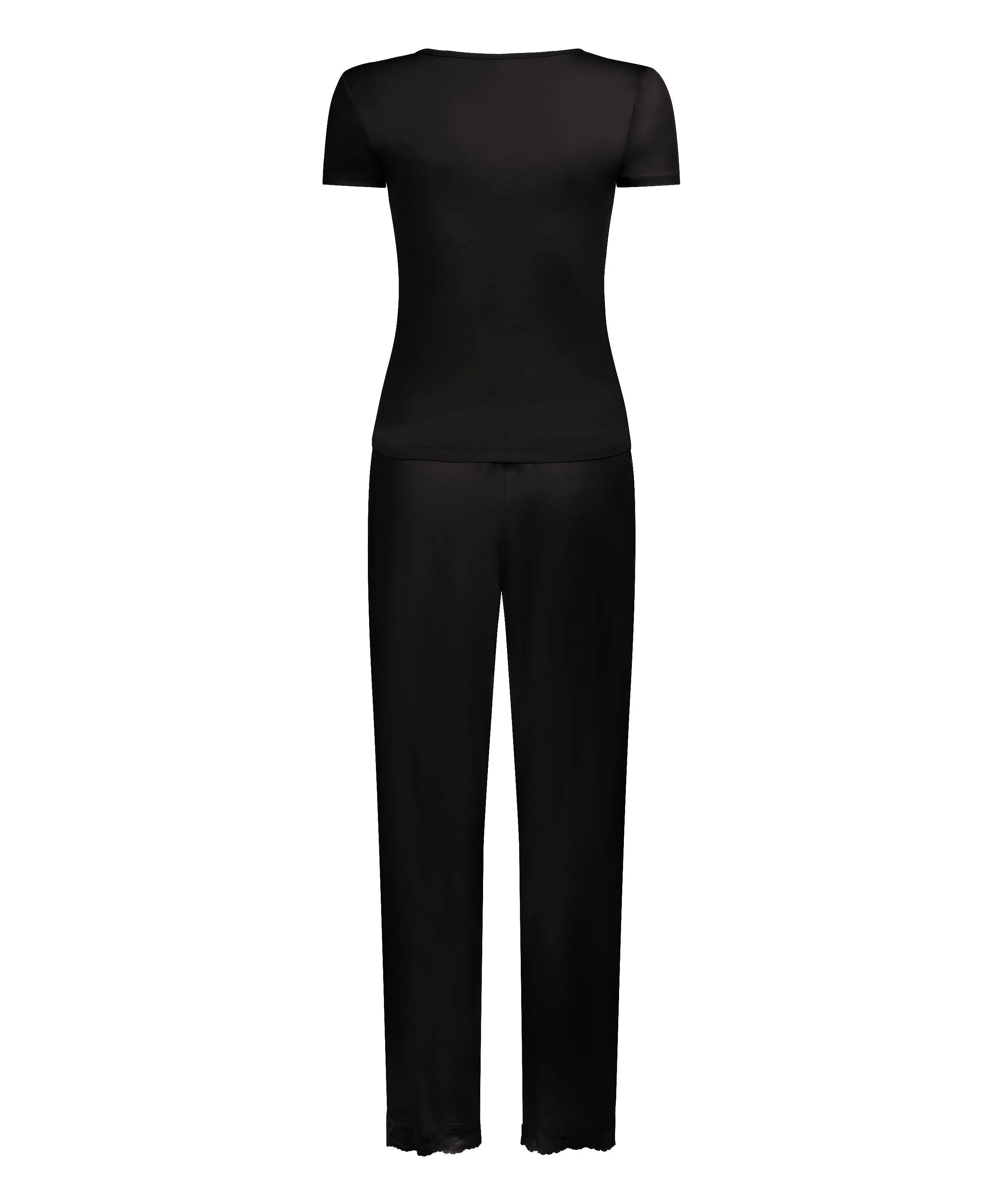 Hunkemoller Black Women Nana Pyjama Set SKU: 304644_Black Image 05
