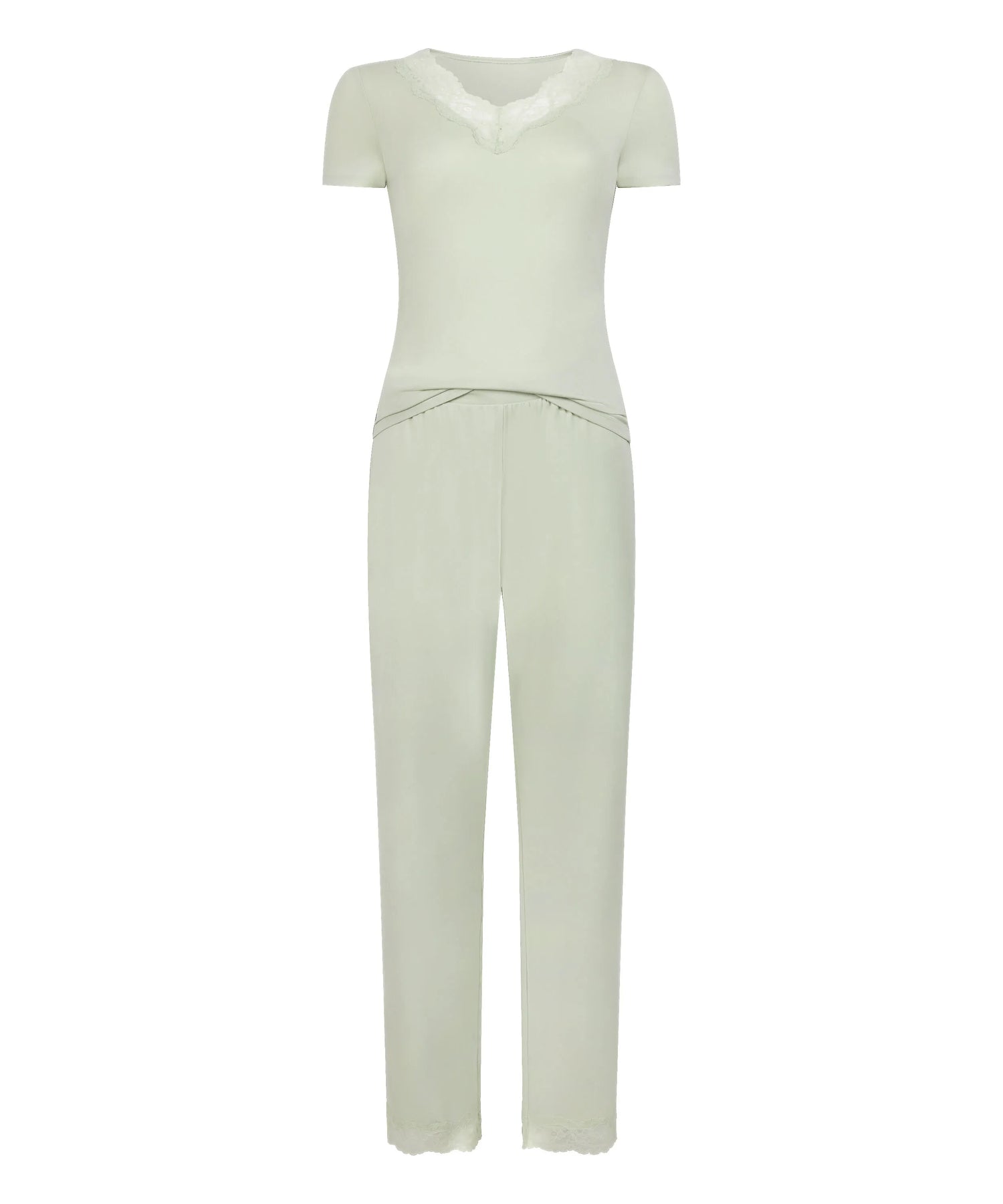 Hunkemoller Green Women Nana Pyjama Set SKU: 304645_Green Image 04
