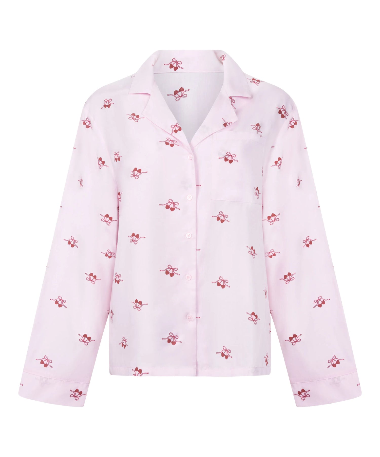 Hunkemoller Pink Women Cherry Woven Jacket SKU: 304648_Pink Image 05