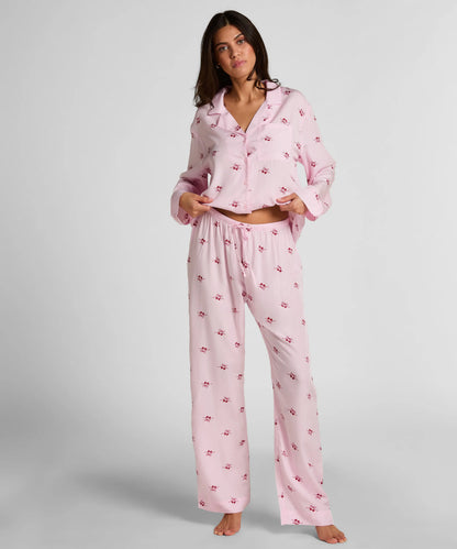 Hunkemoller Pink Women Cherry Woven Pant SKU: 304649_Pink Image 01