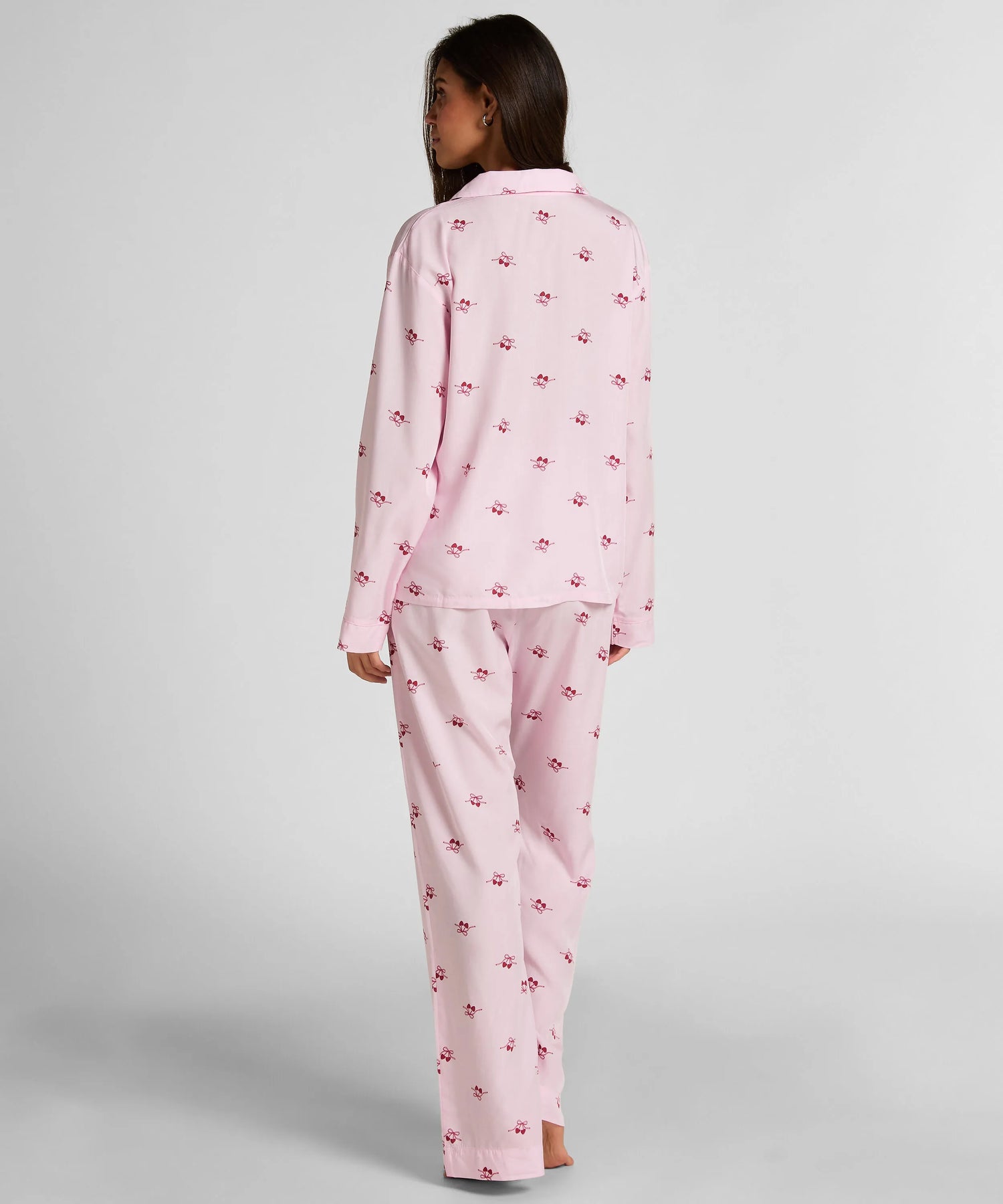 Hunkemoller Pink Women Cherry Woven Pant SKU: 304649_Pink Image 03