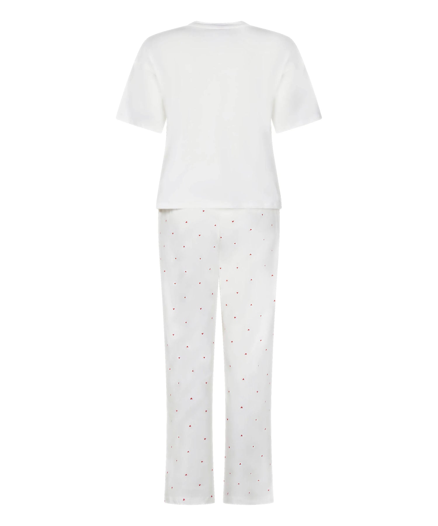 Hunkemoller White Women Pyjama Set Cotton Print SKU: 304650_White Image 05