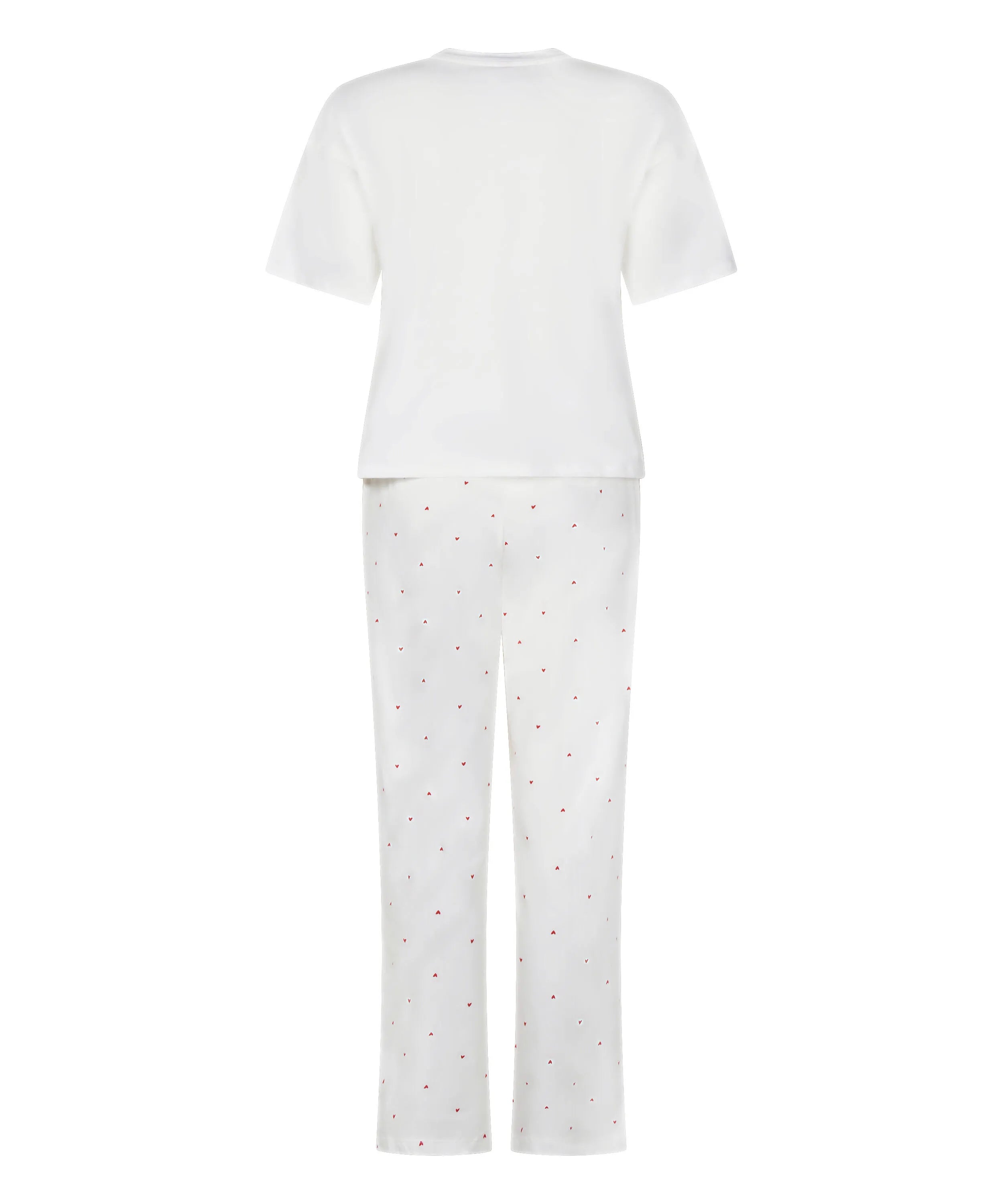 Hunkemoller White Women Pyjama Set Cotton Print SKU: 304650_White Image 05