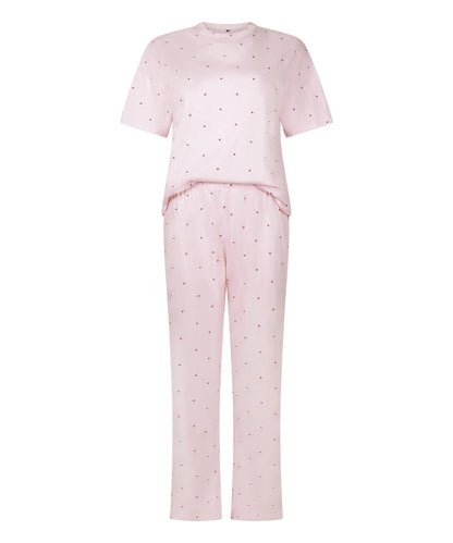 Hunkemoller Pink Women Pyjama Set Cotton Print SKU: 304651_Pink Image 04