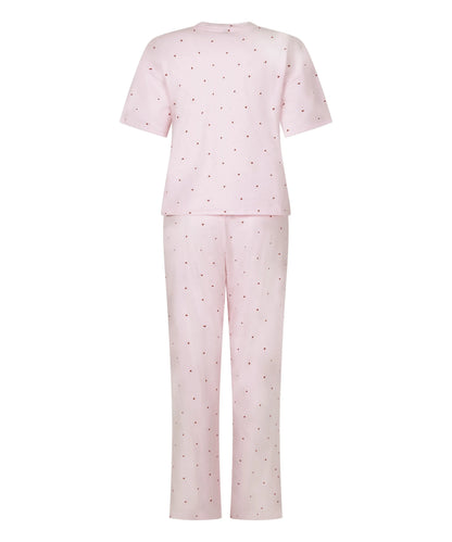 Hunkemoller Pink Women Pyjama Set Cotton Print SKU: 304651_Pink Image 05