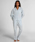 Hunkemoller Blue Women Stripe Cotton Woven Pant SKU: 304653_Blue Image 01