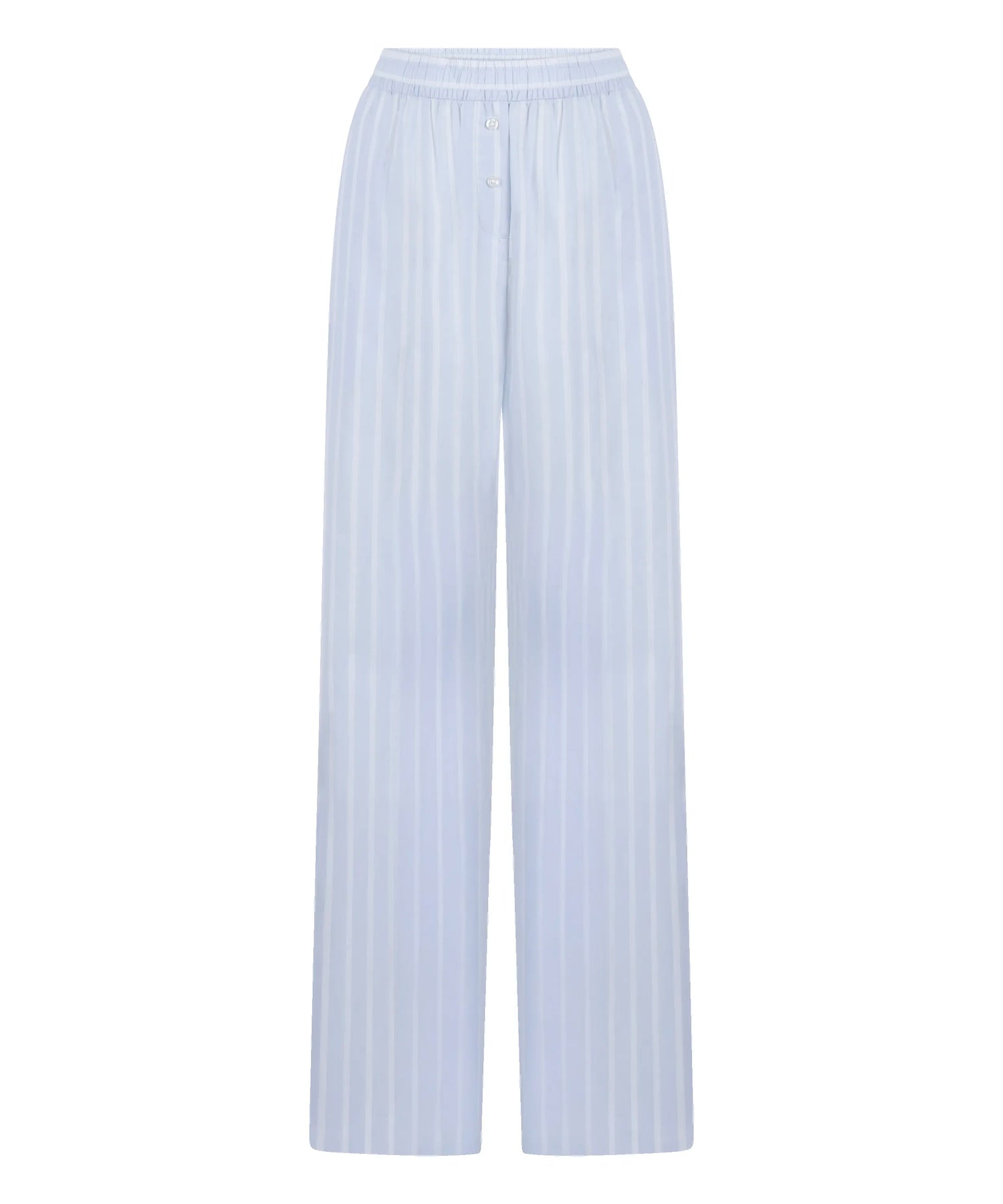 Hunkemoller Blue Women Stripe Cotton Woven Pant SKU: 304653_Blue Image 04