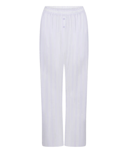 Hunkemoller Purple Women Stripe Cotton Woven Pant SKU: 304654_Purple Image 04