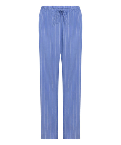 Hunkemoller Blue Women Stripe Cotton Woven Pant SKU: 304655_Blue Image 04