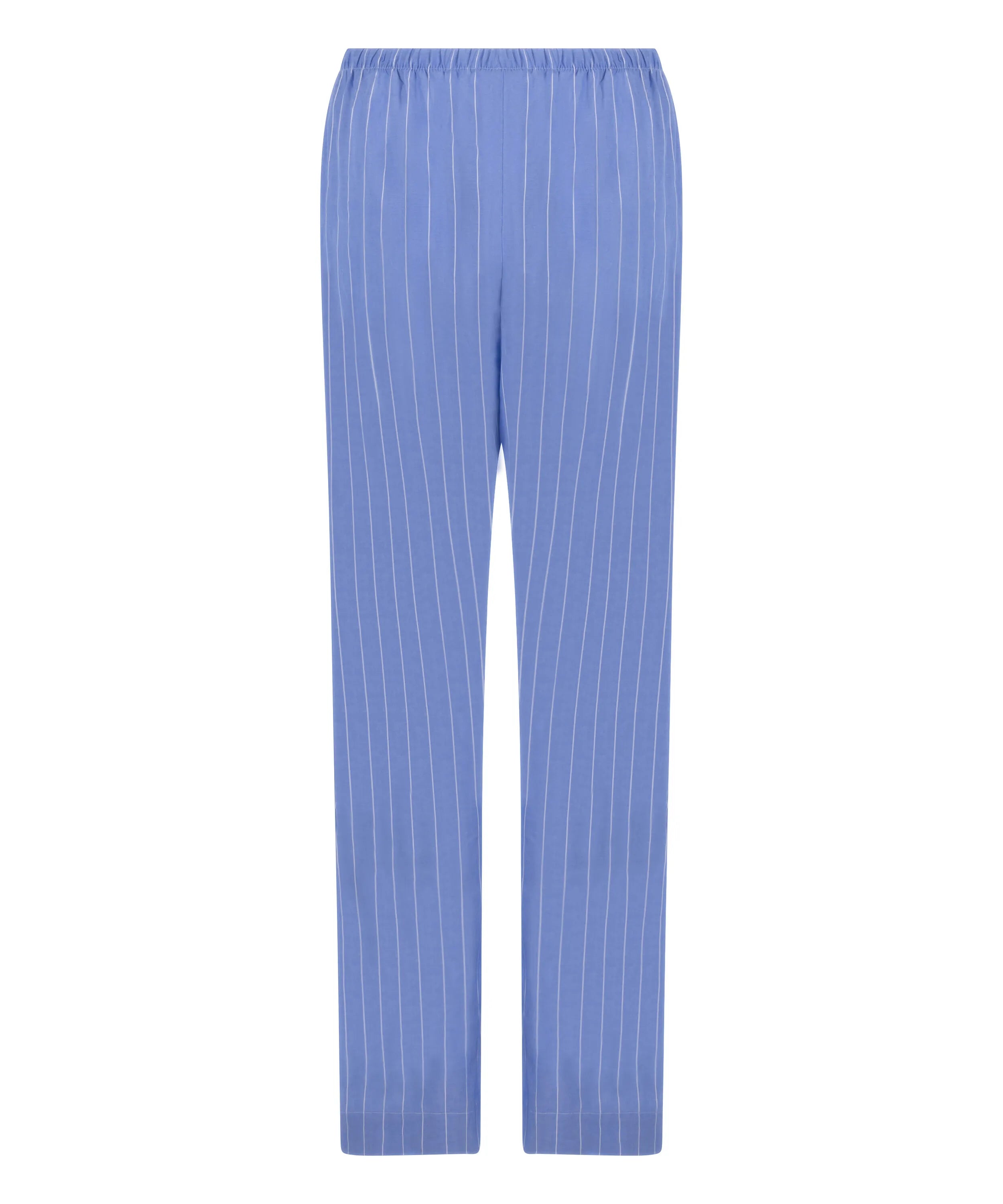 Hunkemoller Blue Women Stripe Cotton Woven Pant SKU: 304655_Blue Image 05