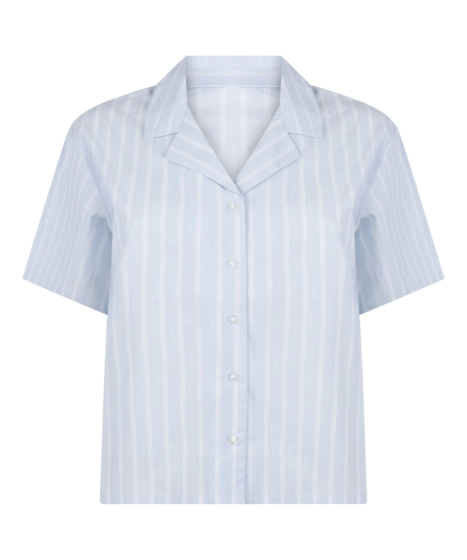 Hunkemoller Blue Women Striped Jacket Cotton SKU: 304657_Blue Image 04