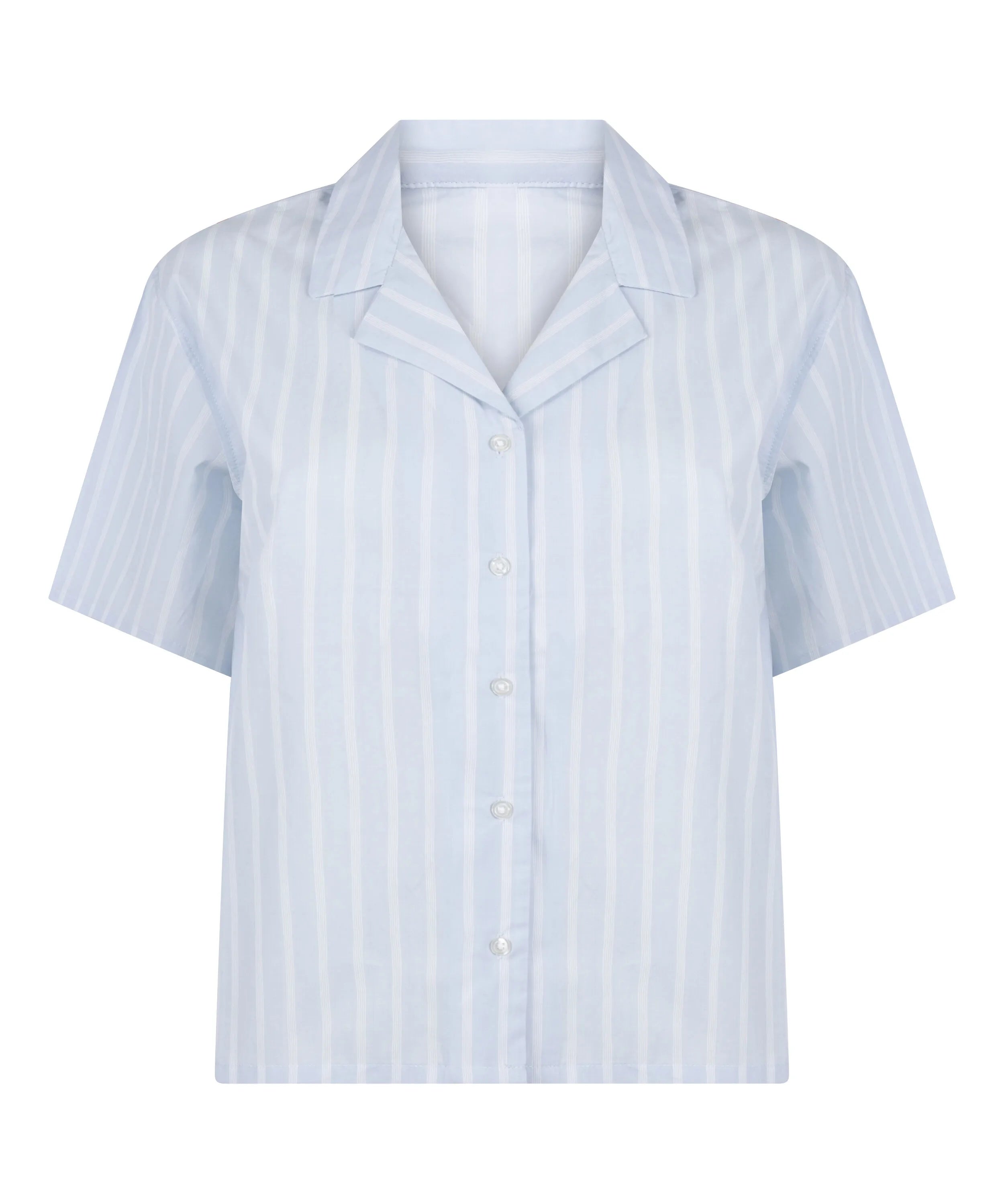 Hunkemoller Blue Women Striped Jacket Cotton SKU: 304657_Blue Image 04