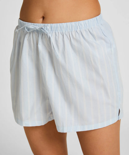 Hunkemoller Blue Women Striped Short Cotton SKU: 304659_Blue Image 02
