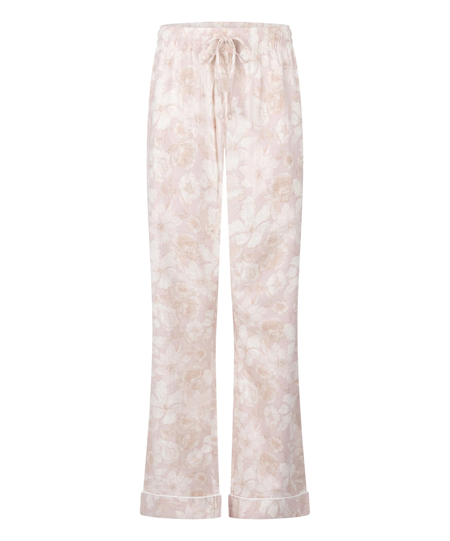 Hunkemoller Pink Women Flower Linen Pant SKU: 304665_Pink Image 04