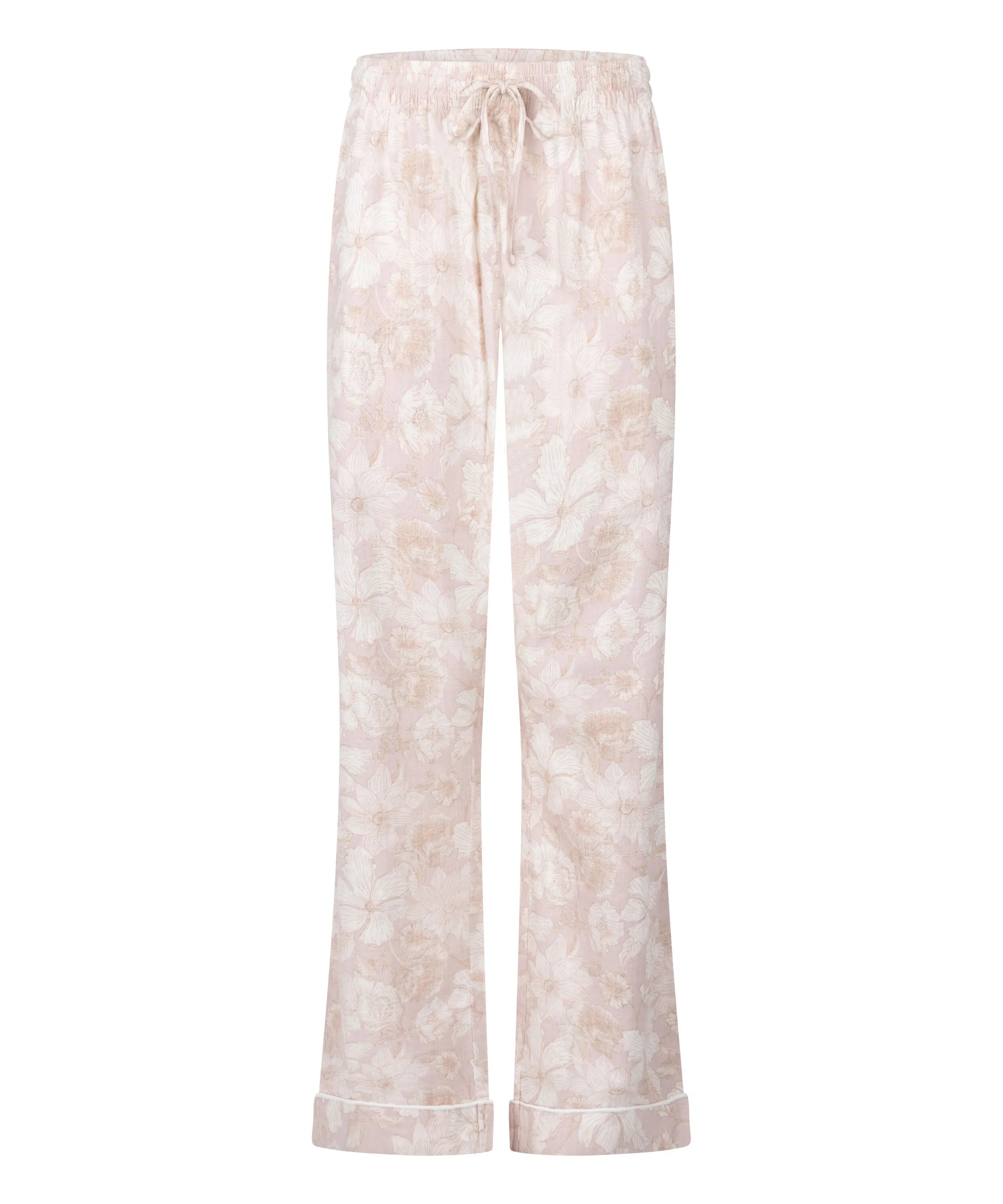 Hunkemoller Pink Women Flower Linen Pant SKU: 304665_Pink Image 04