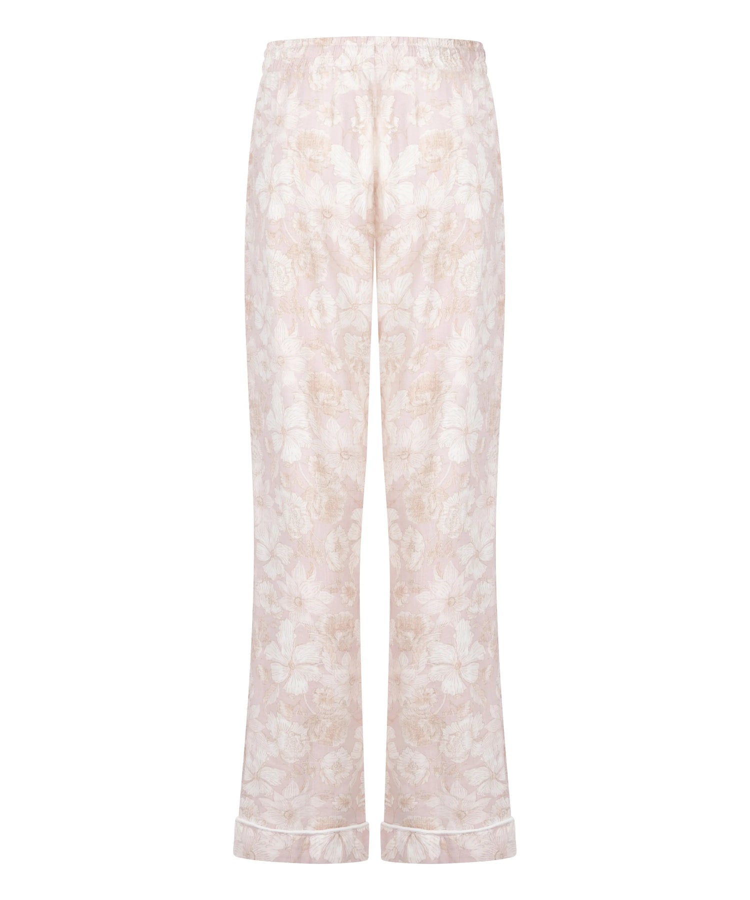 Hunkemoller Pink Women Flower Linen Pant SKU: 304665_Pink Image 05