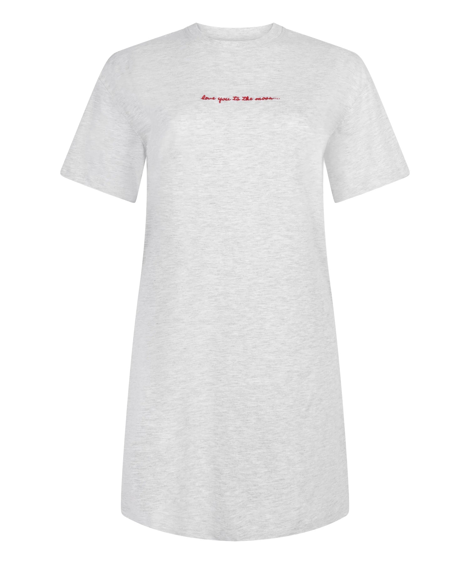 Hunkemoller Grey Women Round Neck Nightshirt SKU: 304666_Grey Image 04