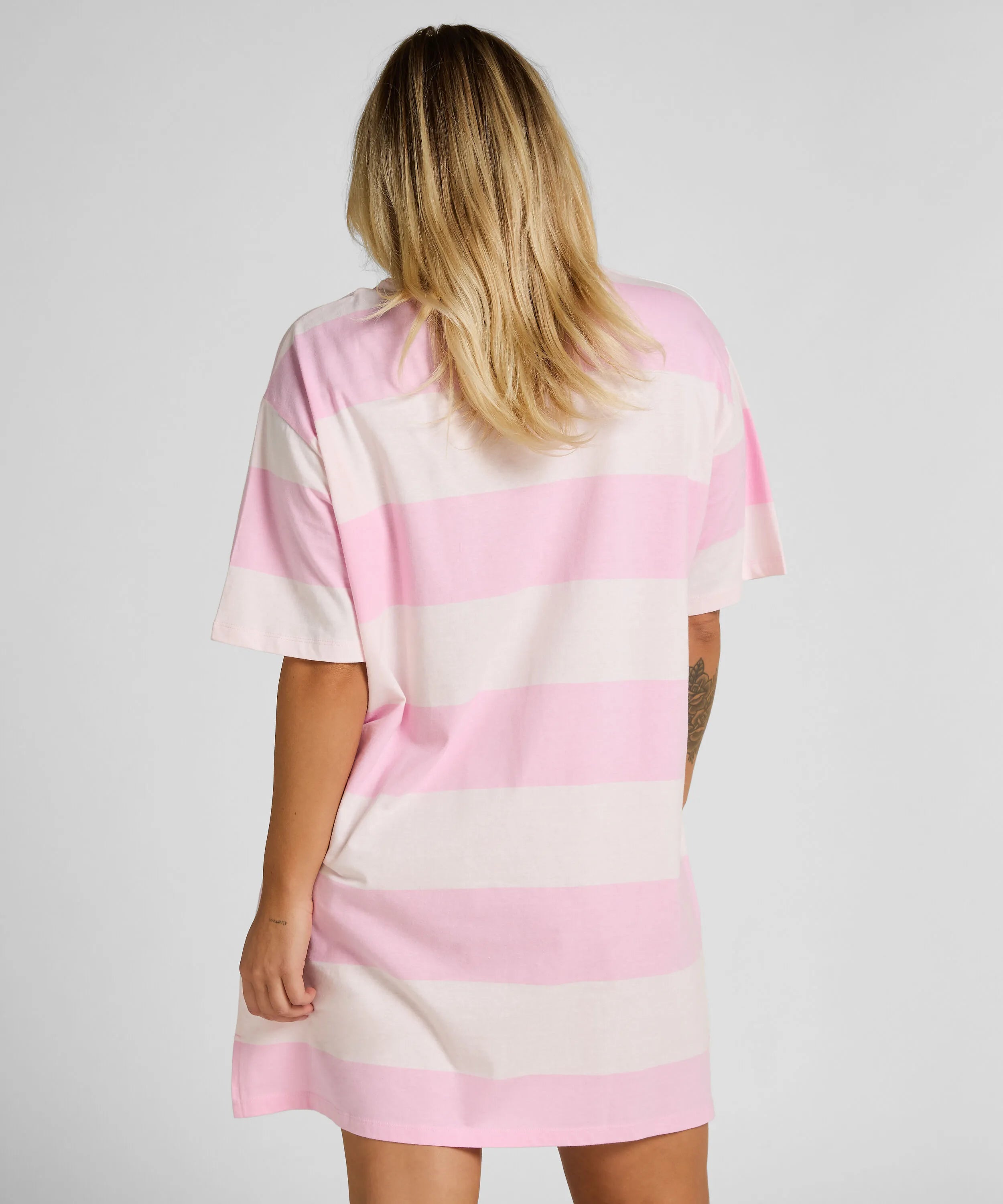 Hunkemoller Pink Women Round Neck Nightshirt SKU: 304667_Pink Image 05