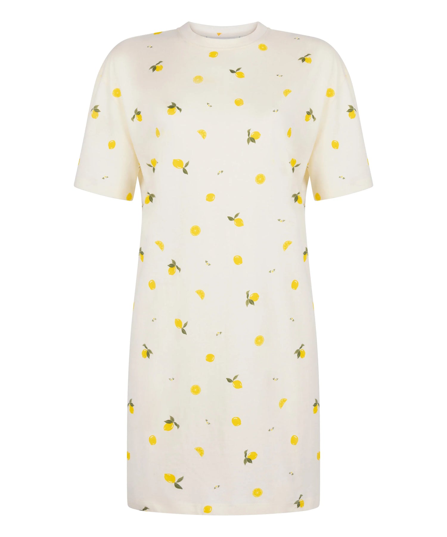 Hunkemoller White Women Round Neck Nightshirt SKU: 304668_White Image 04