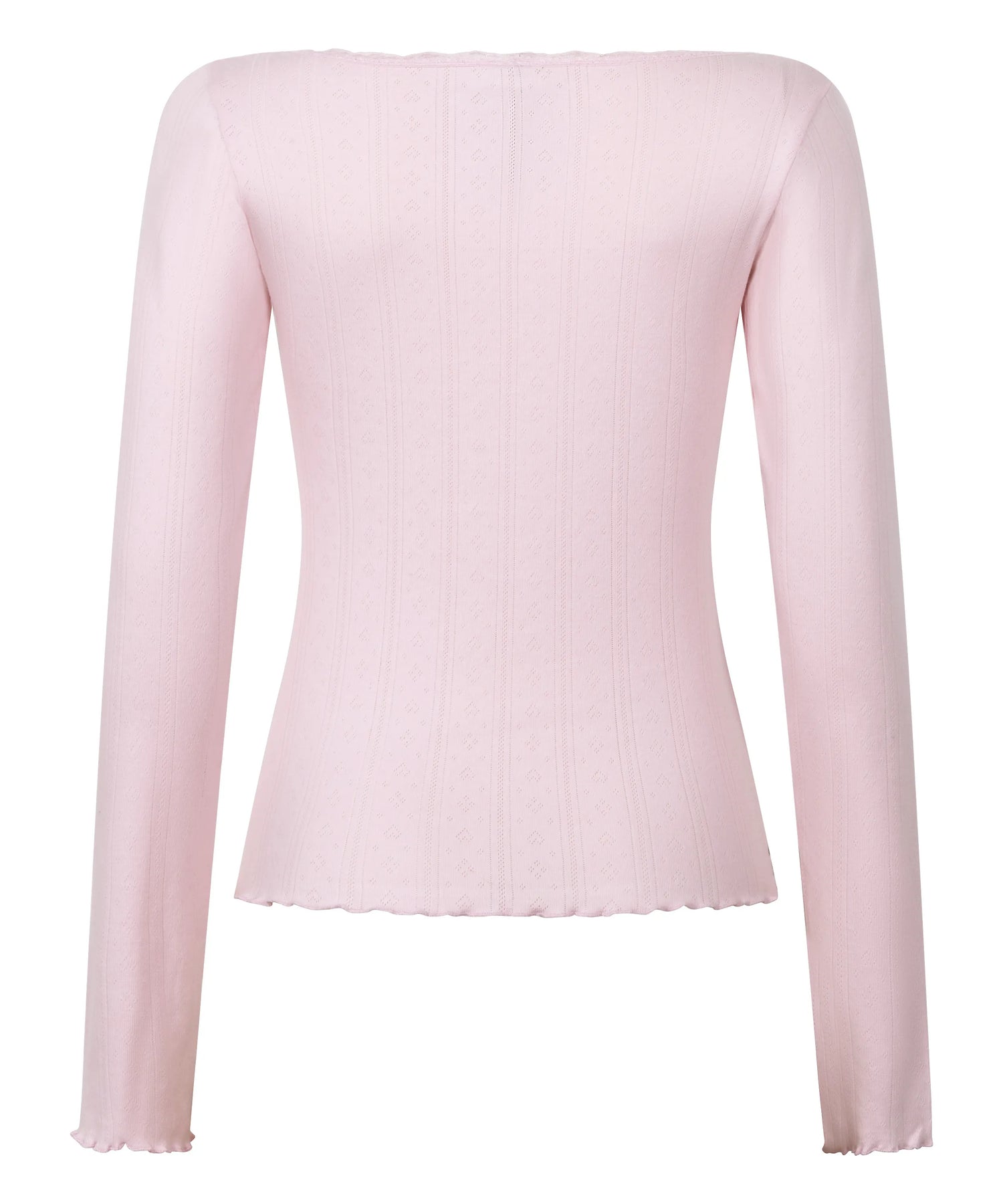 Hunkemoller Pink Women Pointelle Pyjama Top SKU: 304673_Pink Image 06