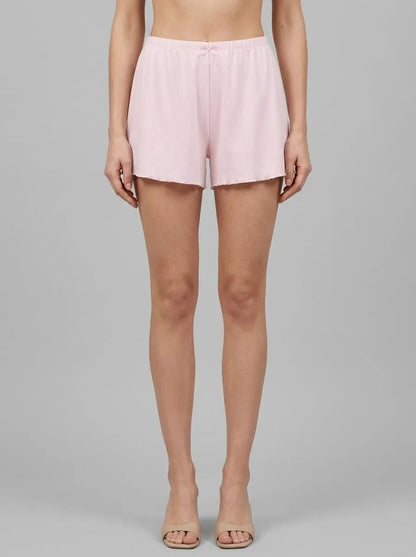 Hunkemoller Pink Women Pointelle Shorts SKU: 304675_Pink Image 00