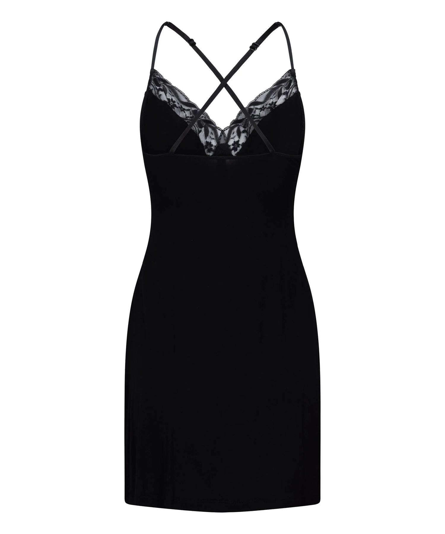 Hunkemoller Black Women Jersey Slipdress SKU: 304684_Black Image 05