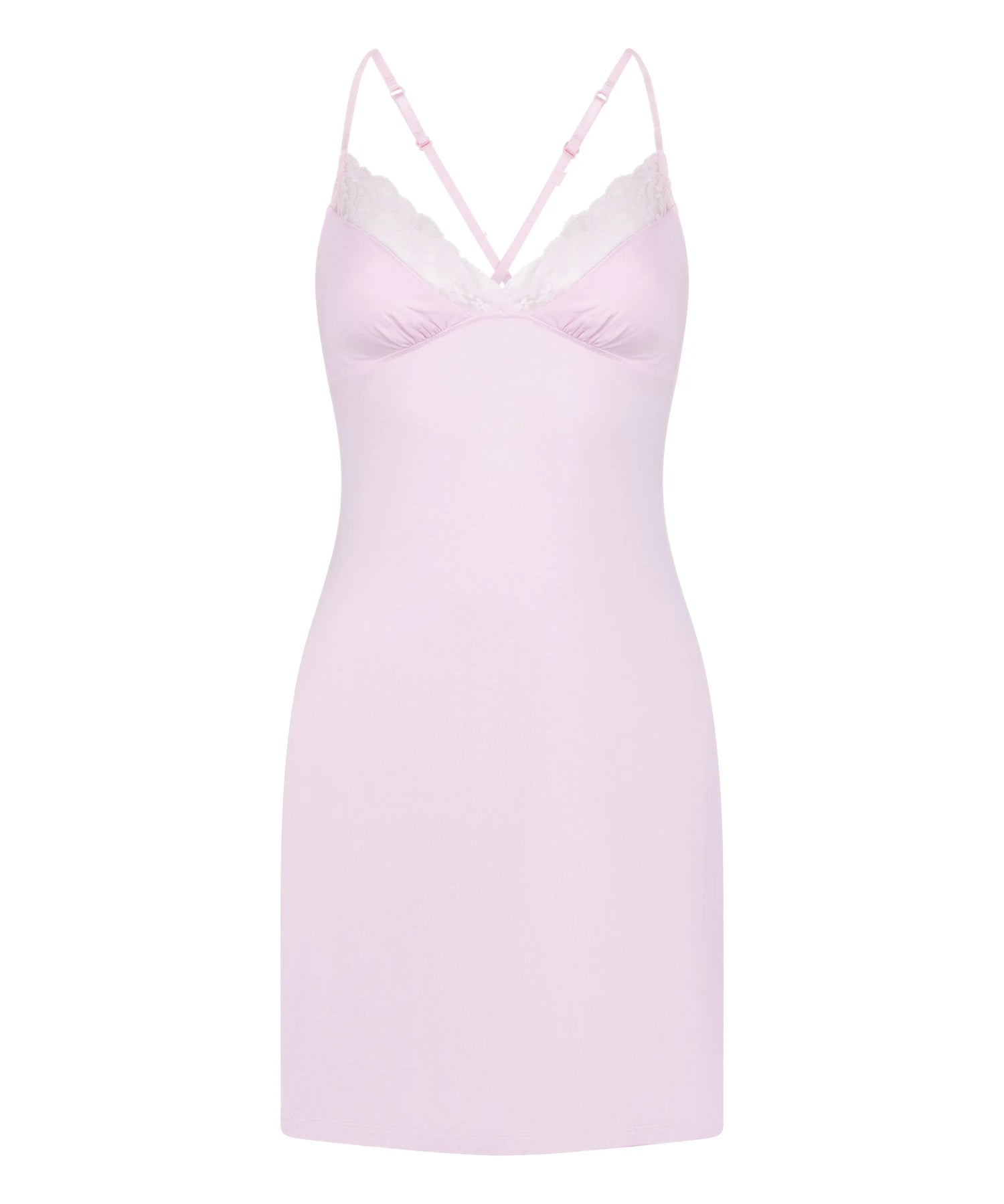 Hunkemoller Pink Women Jersey Slipdress SKU: 304685_Pink Image 04