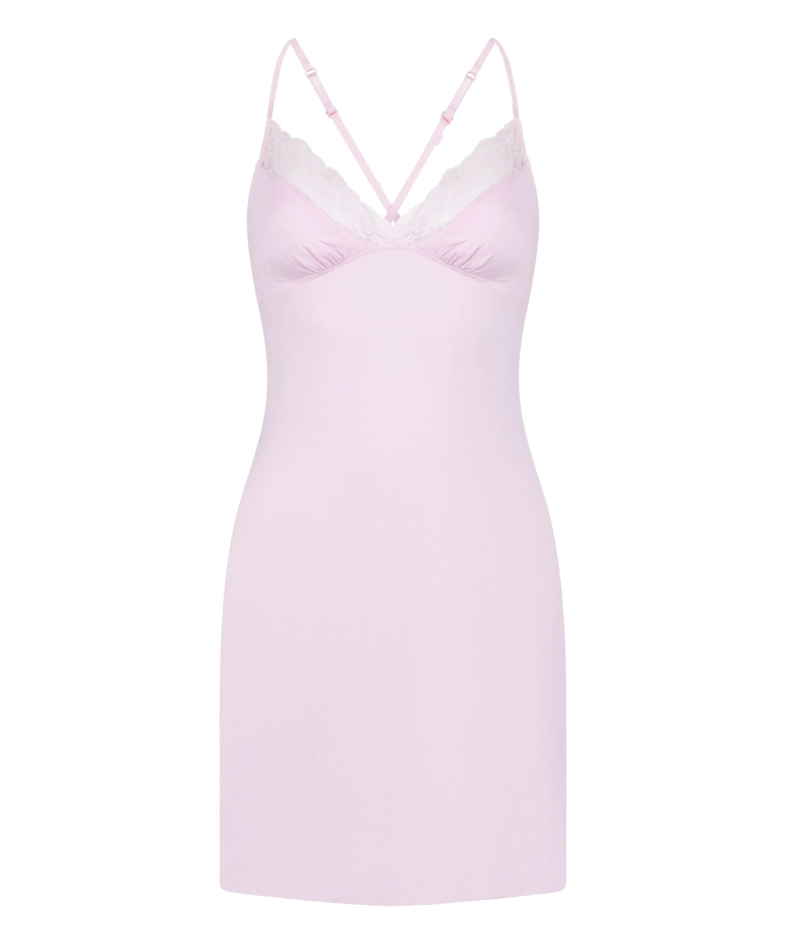 Hunkemoller Pink Women Jersey Slipdress SKU: 304685_Pink Image 04