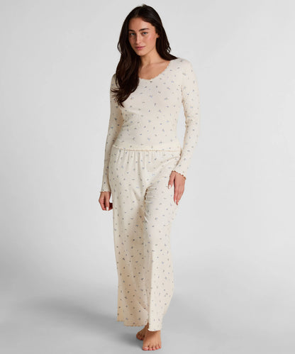 Hunkemoller White Women Daisy Pyjama Top SKU: 304688_White Image 03