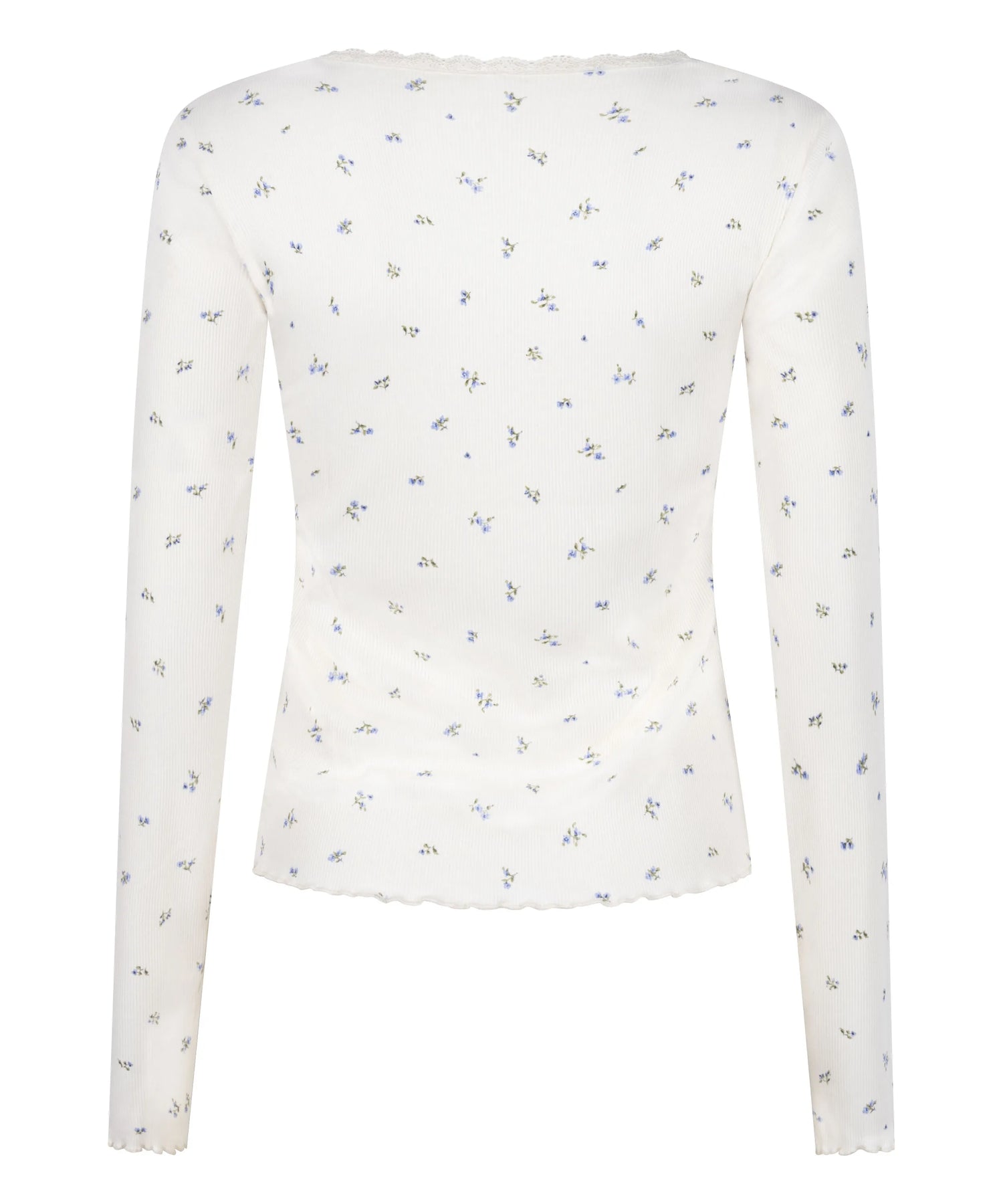 Hunkemoller White Women Daisy Pyjama Top SKU: 304688_White Image 06