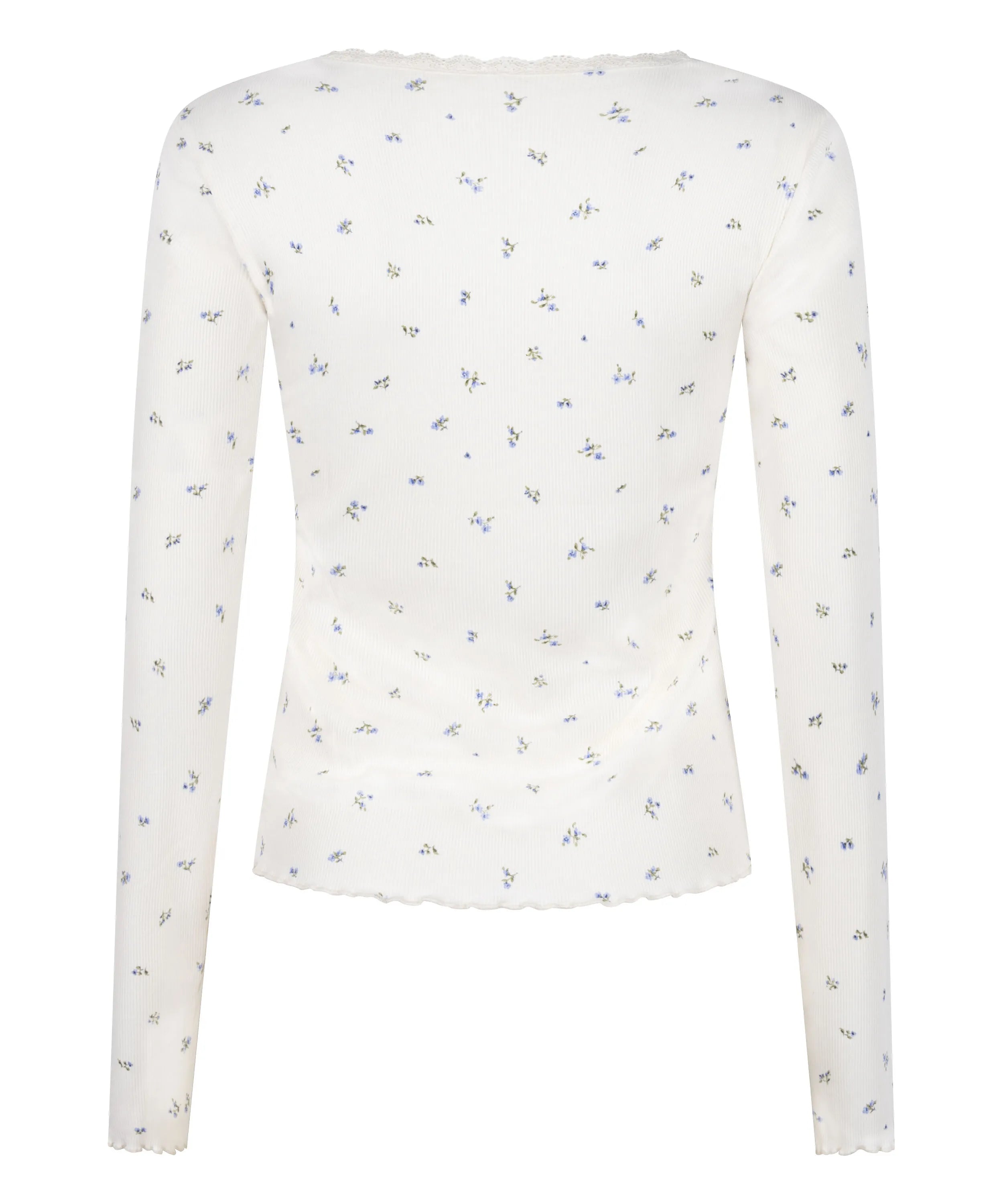 Hunkemoller White Women Daisy Pyjama Top SKU: 304688_White Image 06