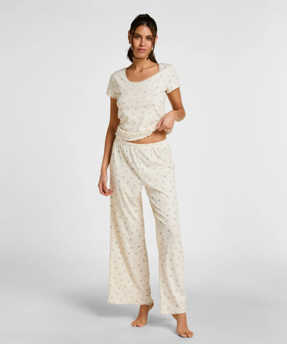 Hunkemoller White Women Daisy Pyjama Pant SKU: 304689_White Image 01