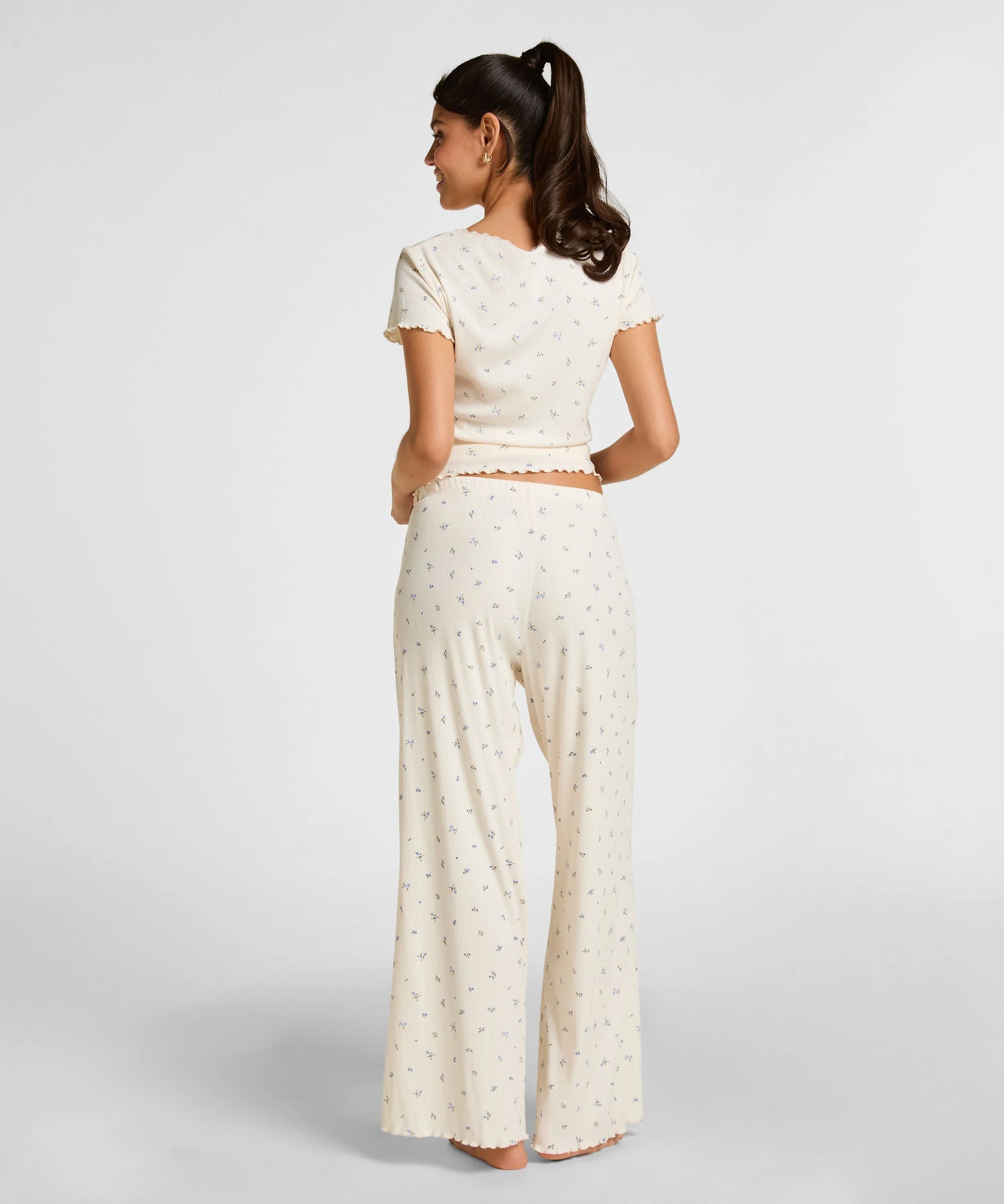 Hunkemoller White Women Daisy Pyjama Pant SKU: 304689_White Image 03