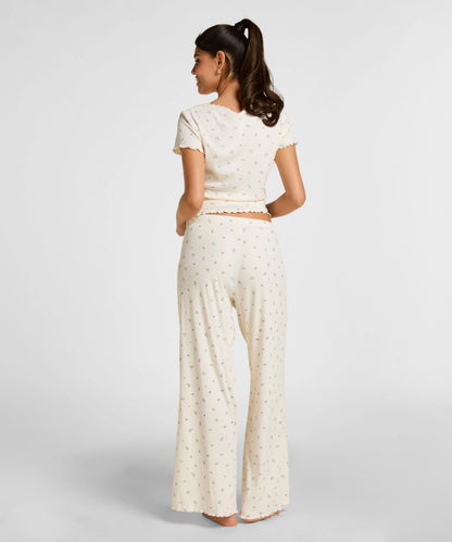 Hunkemoller White Women Daisy Pyjama Pant SKU: 304689_White Image 03