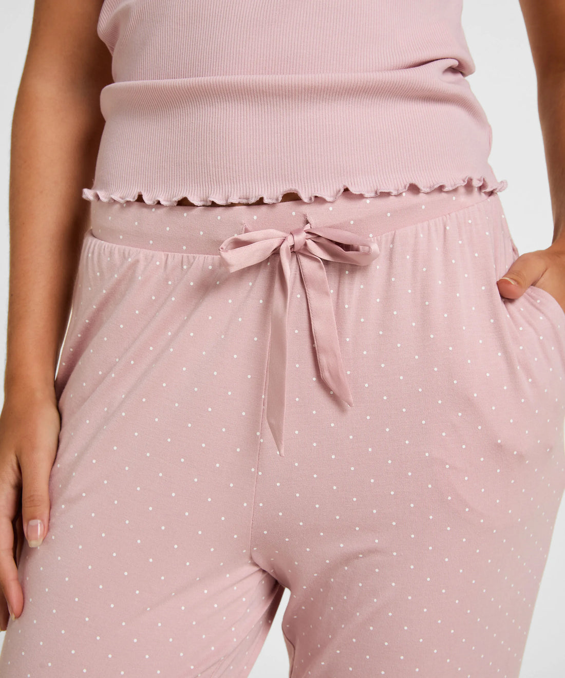 Hunkemoller Pink Women Jersey Pyjama Pants SKU: 304690_Pink Image 02