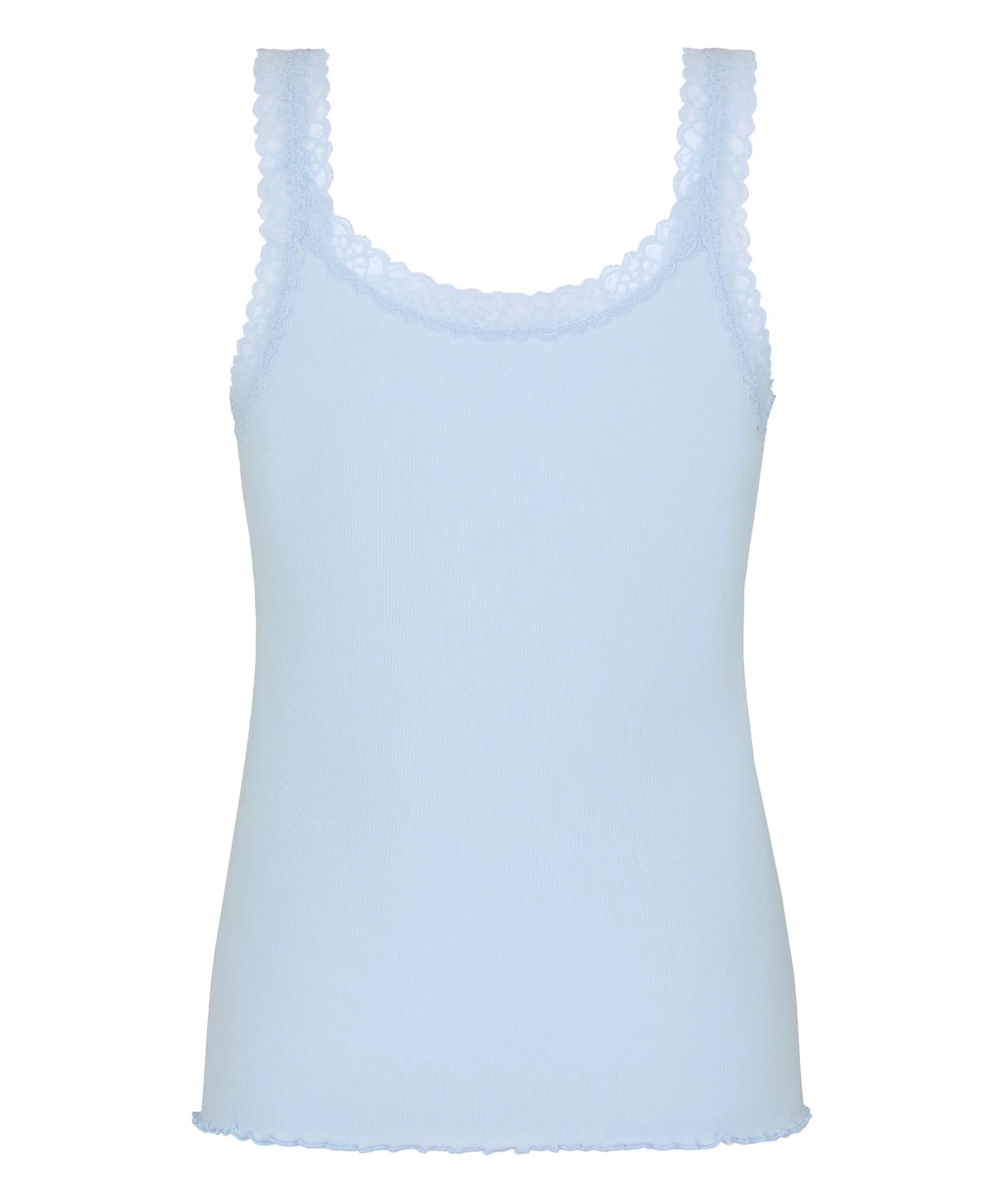 Hunkemoller Blue Women Singlet Rib Jersey Lace SKU: 304698_Blue Image 06