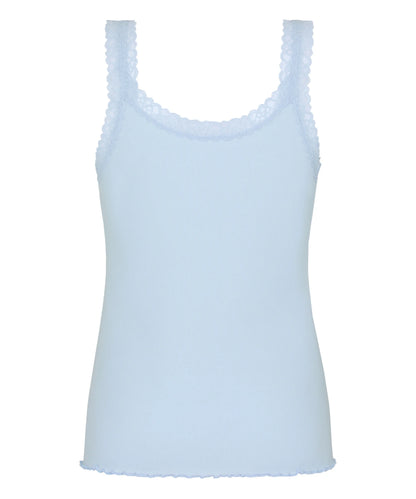 Hunkemoller Blue Women Singlet Rib Jersey Lace SKU: 304698_Blue Image 06