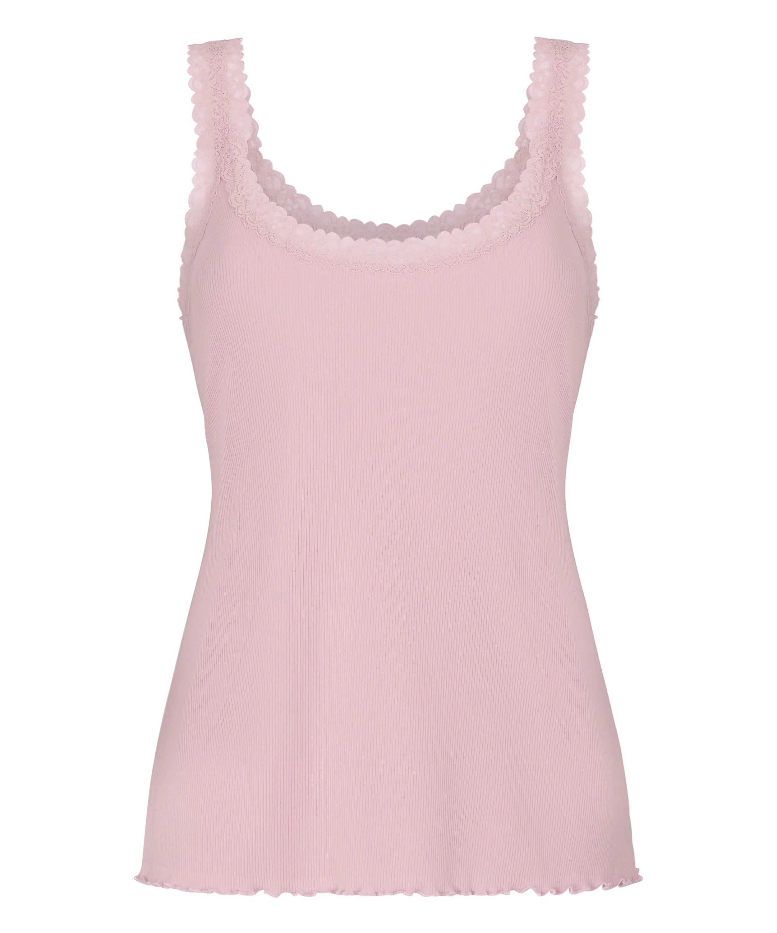 Hunkemoller Pink Women Singlet Rib Jersey Lace SKU: 304710_Pink Image 05