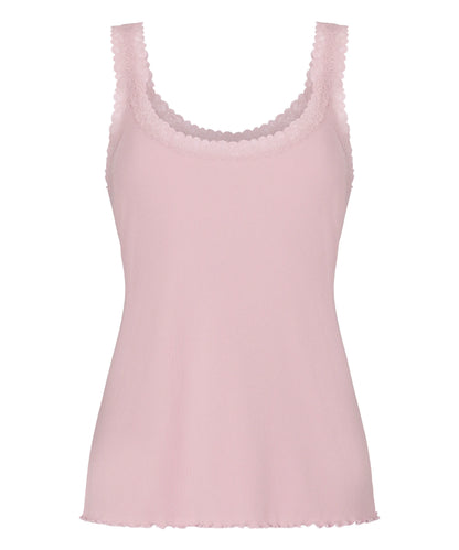 Hunkemoller Pink Women Singlet Rib Jersey Lace SKU: 304710_Pink Image 05