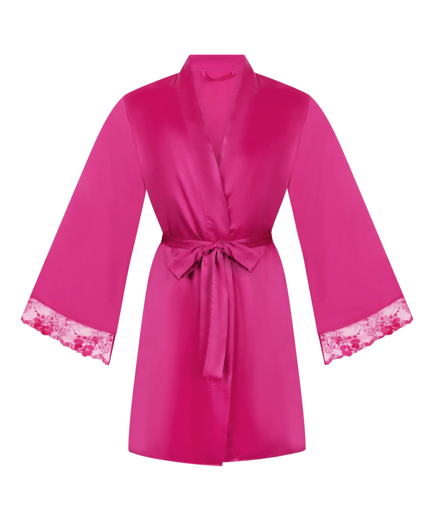 Hunkemoller Rose Violet Women Peonie Kimono Satin SKU: 304714_Rose Violet Image 06