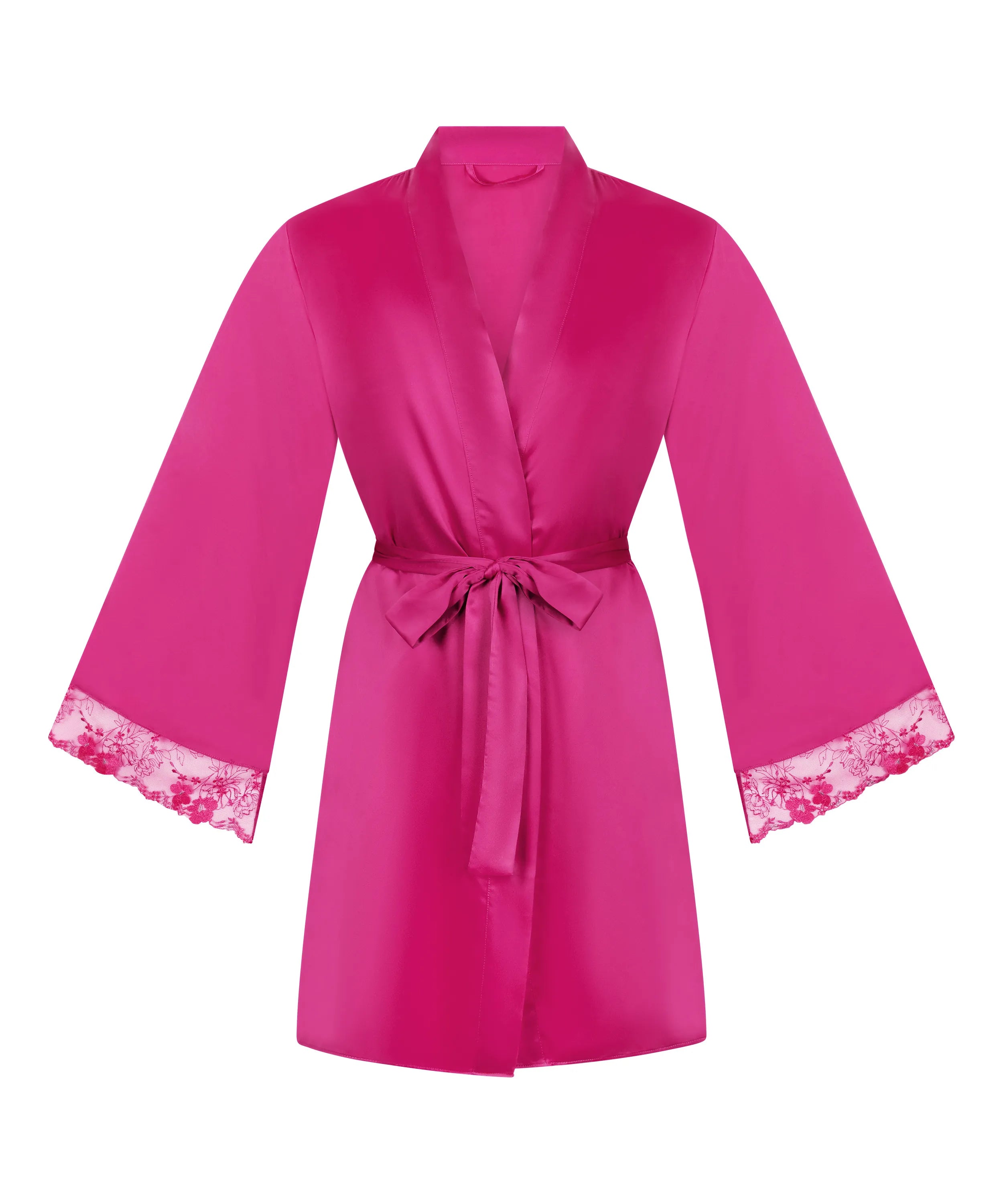 Hunkemoller Rose Violet Women Peonie Kimono Satin SKU: 304714_Rose Violet Image 06