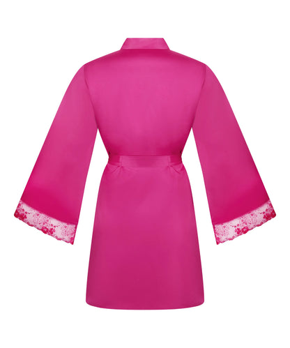 Hunkemoller Rose Violet Women Peonie Kimono Satin SKU: 304714_Rose Violet Image 07