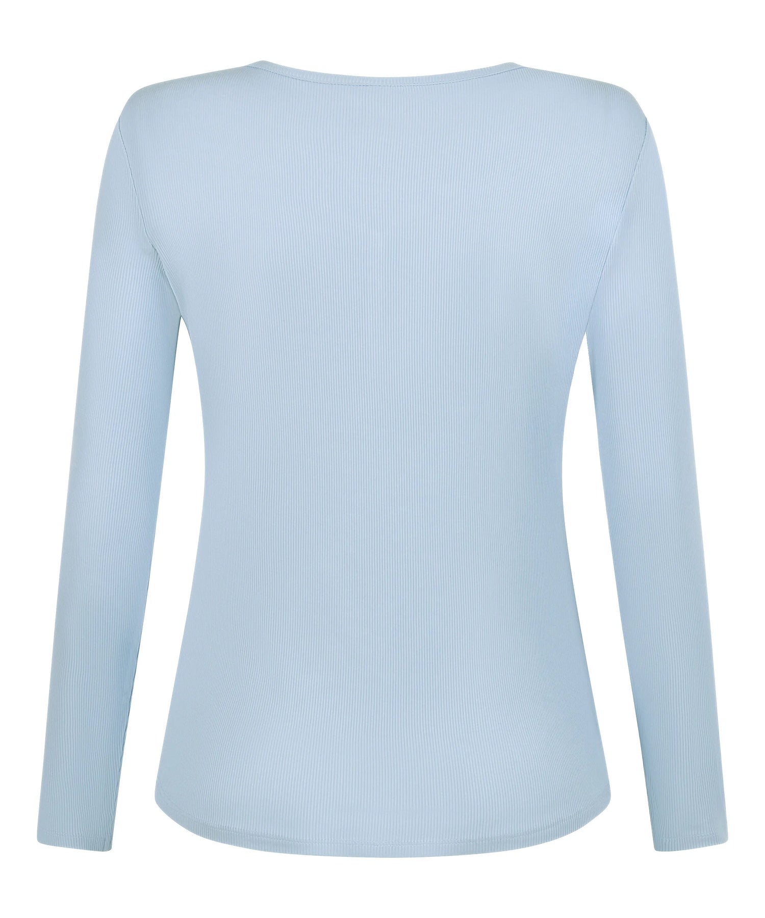 Hunkemoller Blue Women Henley Longsleeved Pyjama Top SKU: 304717_Blue Image 06